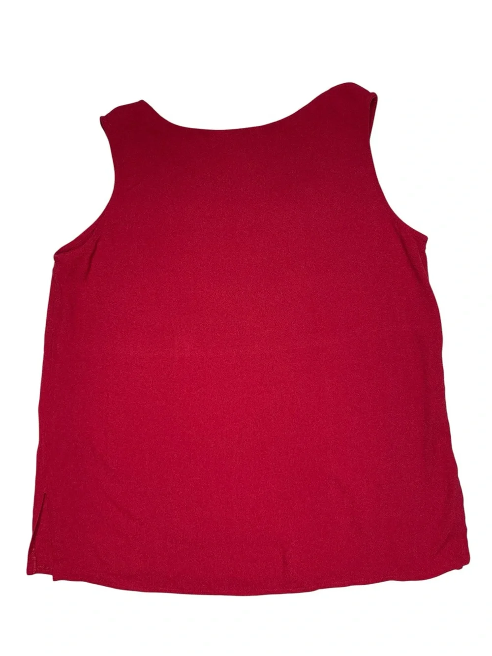 Donna Ricco Bright Red Scoop Neck Tank 16 - Picture 3 of 5